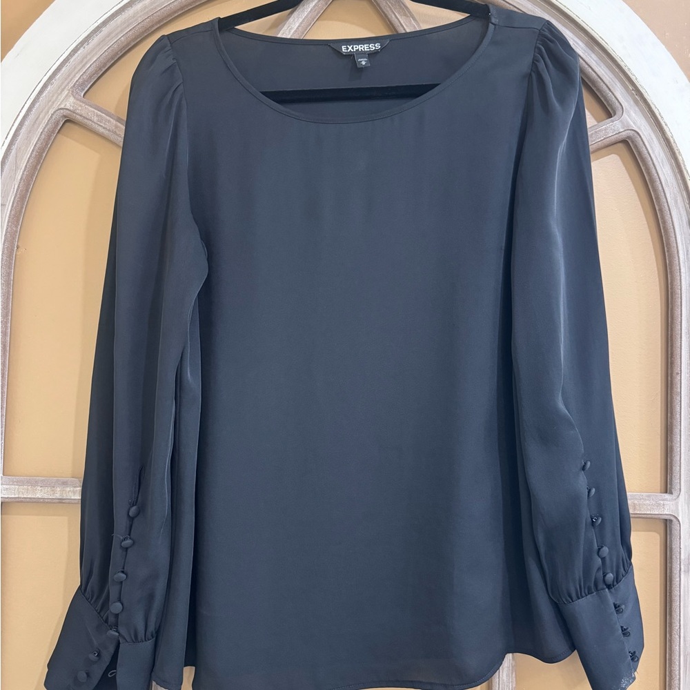 Express Women's Elegant Black Blouse